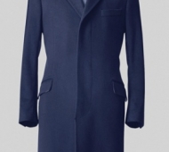 Navy Cashmere Overcoat